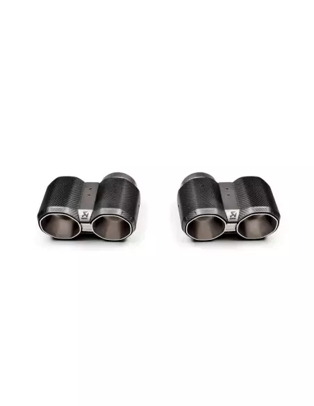 BMW M2 S58 G87 Akrapovic Slip-On i Titan med fyrkantiga Kolfiber utblås