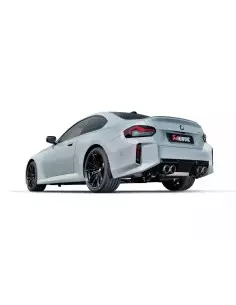 BMW M2 S58 G87 Akrapovic Slip-On i Titan med fyrkantiga Kolfiber utblås 2