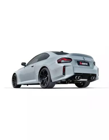 BMW M2 S58 G87 Akrapovic Slip-On i Titan med fyrkantiga Kolfiber utblås