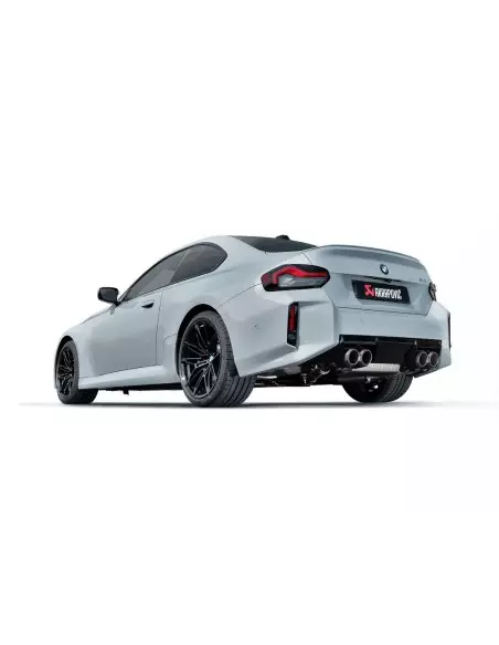 BMW M2 S58 G87 Akrapovic Slip-On i Titan med fyrkantiga Kolfiber utblås