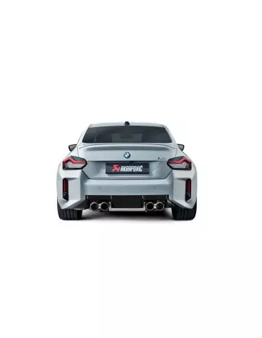 BMW M2 S58 G87 Akrapovic Slip-On i Titan med fyrkantiga Kolfiber utblås