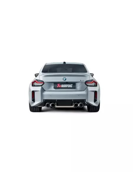 BMW M2 S58 G87 Akrapovic Slip-On i Titan med fyrkantiga Kolfiber utblås