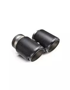 BMW M2 S58 G87 Akrapovic Slip-On i Titan med runda Kolfiber utblås 2