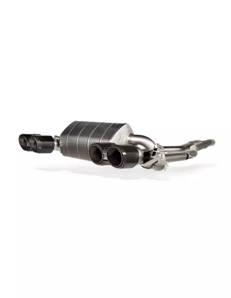BMW M2 S58 G87 Akrapovic Slip-On i Titan med runda Kolfiber utblås