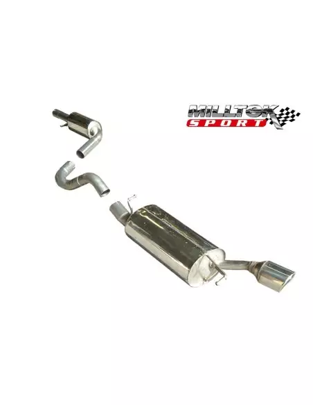 Audi TT 1,8T (framhjulsdriven) Milltek Sport Cat-Back Resonated 1x 100 chrome JET utblås