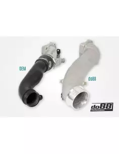 Audi TTRS 2,5TFSi 8S DO88 Tryckrör med svarta slangar för OEM/Forge/Wagner Intercooler 2