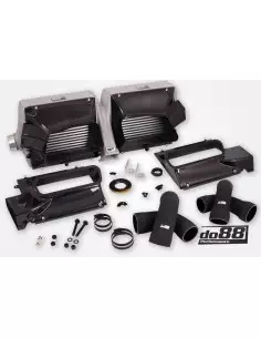 Porsche 992 Turbo DO88 Intercooler kit Big Pack med svarta slangar och tryckrör