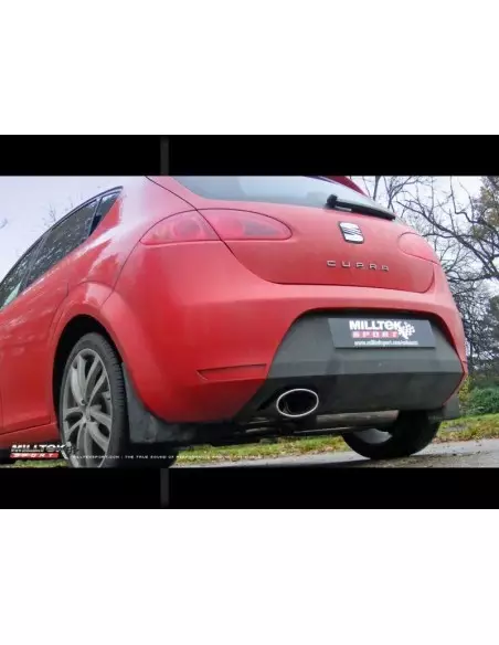 Seat Leon 2,0TDi Milltek Sport Cat-Back 1x chrome Ovalt utblås