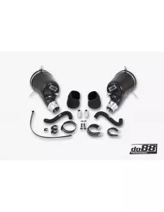 Porsche 992 3,0T Dakar DO88 Insugskit med svarta slangar till OEM turbo inlopp (66mm)