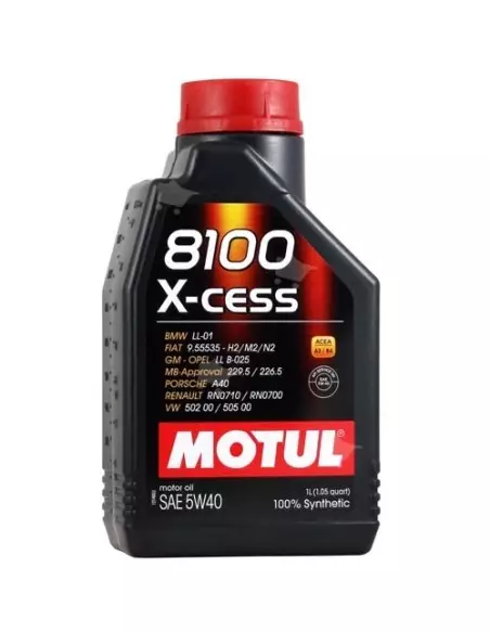 Motul 8100 X-cess 5w40 Longlife 1liter motorolja