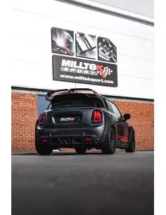 Mini Cooper S JCW GP3 2,0T OPF F56 LCI Milltek Sport Cat-Back (OPF delete) 2x 90 titan GT utblås - Non-Resonated (mindre-dämpad)