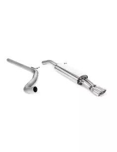 Seat Ibiza 1,8T FR Milltek Sport Cat-Back 2x 76,2 chrome JET utblås - Non-Resonated (mindre-dämpad)