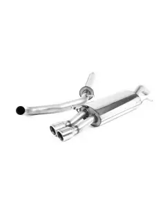 Seat Ibiza 1,8T FR Milltek Sport Cat-Back 2x 76,2 chrome JET utblås - Resonated (dämpad) 2