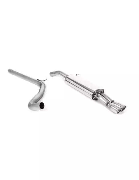 Seat Ibiza 1,9TDi Milltek Sport Cat-Back 2x 76,2 chrome JET utblås - Non-Resonated (mindre-dämpad)