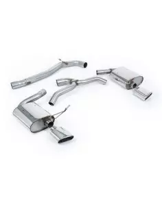 Seat Leon 2,0T Cupra OPF ST 4drive Milltek Sport Cat-Back 2x 152x76 ovala chrome utblås - Non-Resonated (mindre-dämpad)