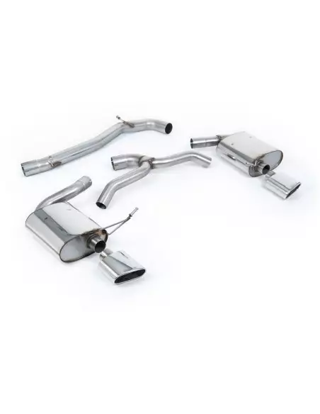 Seat Leon 2,0T Cupra OPF ST 4drive Milltek Sport Cat-Back 2x 152x76 ovala chrome utblås - Non-Resonated (mindre-dämpad)
