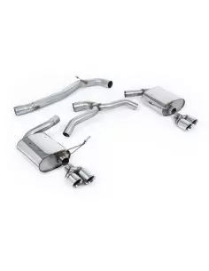 Seat Leon 2,0T Cupra OPF ST 4drive Milltek Sport Cat-Back 4x 80 Chrome GT utblås - Non-Resonated (mindre-dämpad)