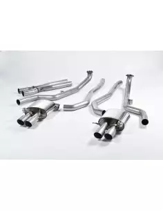 BMW M5 (F10) Milltek Sport Cat-Back 4x 90 titan GT utblås med aktiva avgasventiler