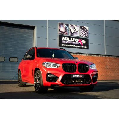 BMW X4 M 3,0T S58 F98 Milltek Sport 3,15" (80mm) OPF-Back 4x 115 GT titan utblås (med OEM avgasventiler ) - Resonated (dämpad)