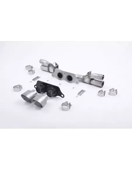 Porsche 991.2 GT3 Milltek Sport Ersättning för bakre ljuddämpare 2x Titan GT100 utblås (fungerar med original avgasventiler)