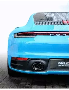 Porsche 992 3,0T Carrera S Milltek Sport 2,5" OPF-Back avgassystem rostfritt (använder original utblås) till original utblås 2
