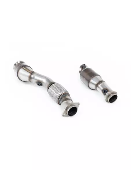 BMW M2 S58 G87 Milltek Sport downpipes racekatalysatorer 2x 200 HJS cells (för OEM mid-pipe eller Milltek singel pipe)