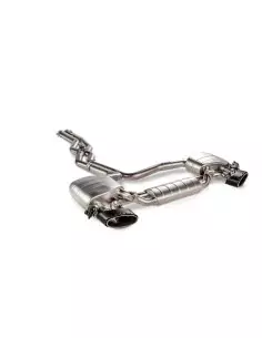 Audi RS7 4,0TFSi V8 4K Akrapovic Evolution System (från mitt under bilen) i Titan med kolfiber utblås