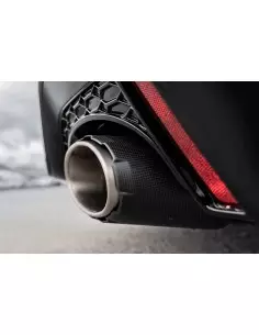 Audi RS6 4,0TFSi V8 C8 Akrapovic Evolution System (från mitt under bilen) i Titan med kolfiber utblås 2