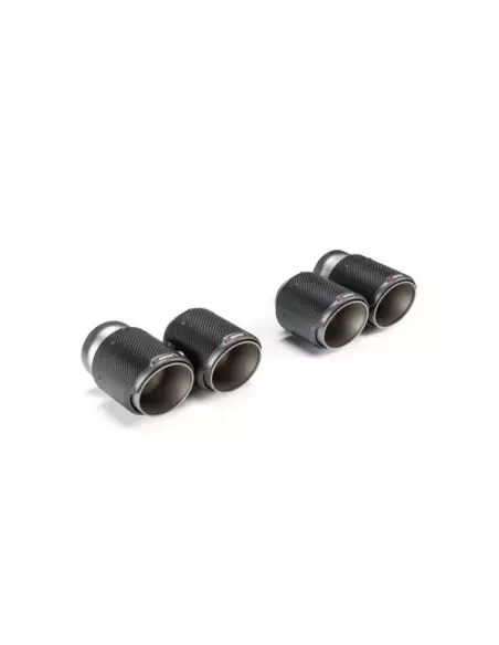BMW M3 S58 G80 / G81 Akrapovic Slip-On i Titan med runda Kolfiber utblås 