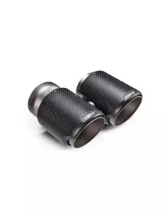 BMW M4 S58 G82 / G83 Akrapovic Slip-On i Titan med runda Kolfiber utblås 2