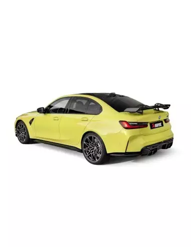 BMW M3 S58 G80 / G81 Akrapovic Slip-On i Titan med fyrkantiga Kolfiber utblås 