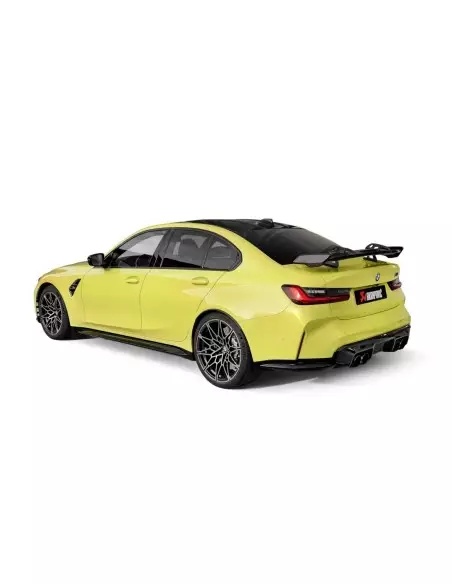BMW M3 S58 G80 / G81 Akrapovic Slip-On i Titan med fyrkantiga Kolfiber utblås 