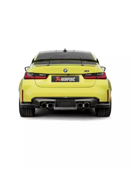 BMW M3 S58 G80 / G81 Akrapovic Slip-On i Titan med fyrkantiga Kolfiber utblås 
