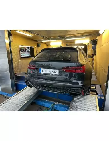 Stertman Motorsport Reklamlist till nummerplåt med vår webadress och logga (Formac)