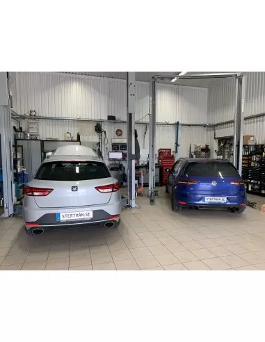 Stertman Motorsport Reklamlist till nummerplåt med vår webadress och logga (Formac)