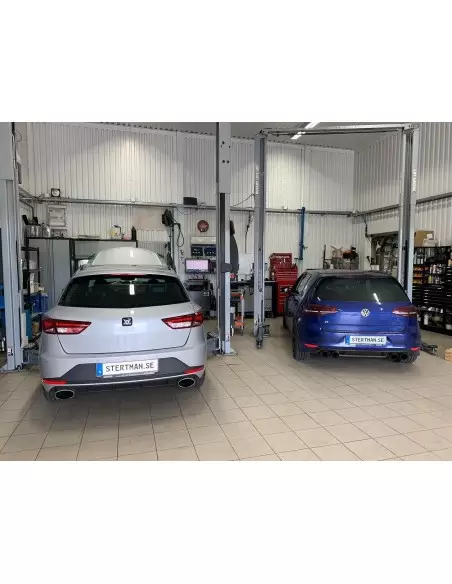 Stertman Motorsport Reklamlist till nummerplåt med vår webadress och logga (Formac)