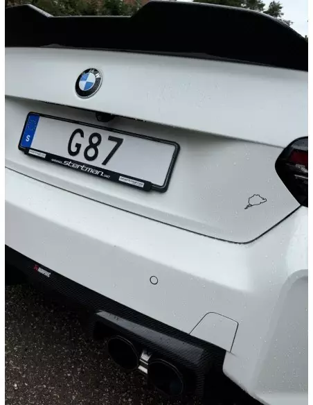 Stertman Motorsport Reklamlist till nummerplåt med vår webadress och logga (Formac)