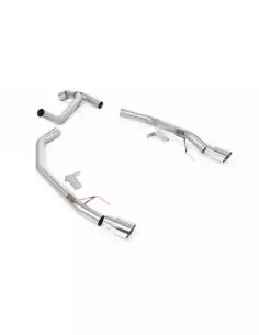 VW Amarok 3,0TDi Milltek Sport Axel-back 2x 100 GT chrome utblås - Non-Resonated (mindre-dämpad)