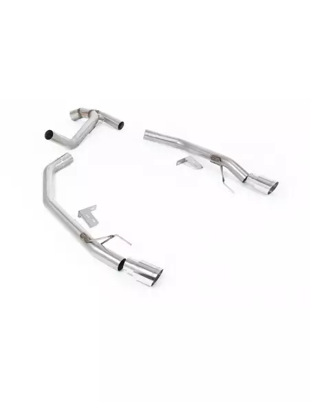 VW Amarok 3,0TDi Milltek Sport Axel-back 2x 100 GT chrome utblås - Non-Resonated (mindre-dämpad)