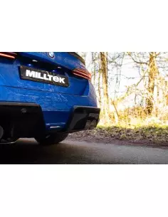 BMW M5 4,4T V8 PHEV G9X Milltek Sport Axel-back avgassystem använder original avgasventiler 4x 115 GT Titan utblås - Non-Resonat