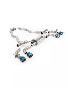 BMW M5 4,4T V8 PHEV G9X Milltek Sport Axel-back avgassystem använder original avgasventiler 4x 115 GT Brända titan utblås - Non-