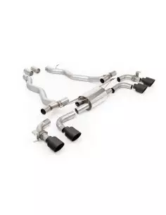 BMW M5 4,4T V8 PHEV G9X Milltek Sport Axel-back avgassystem använder original avgasventiler 4x 115 GT Svarta utblås - Non-Resona