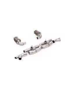 Porsche 991.2 Turbo S Milltek Sport Turbo-Back avgassystem Race med X-pipe med HJS racekatalysatorer