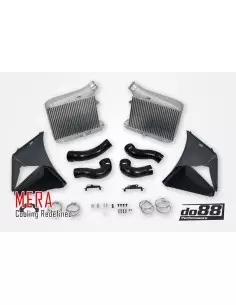 Audi RS7 4,0TFSi V8 4K DO88 Intercooler MERA kit med svarta slangar och kolfiber luftstyrning