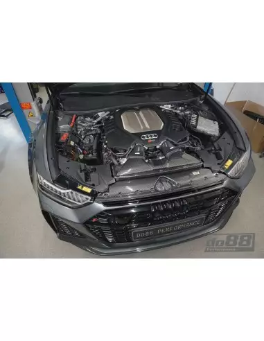 Audi RS6 4,0TFSi V8 C8 DO88 Insugssystem kolfiber med BMC sportluftfilter med Air Straighteners för TTE turbo (Ø60mm)