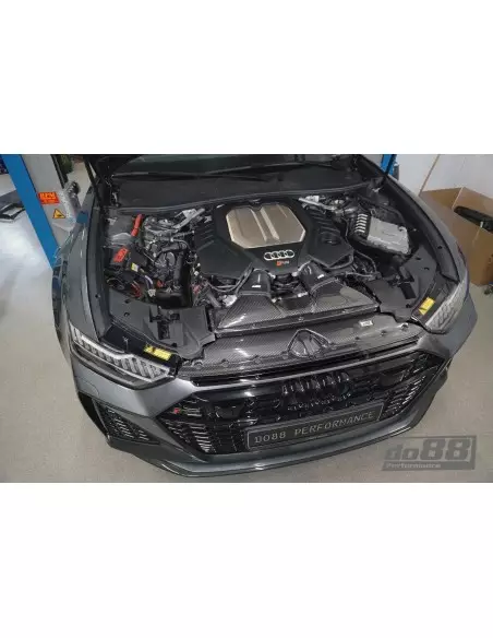 Audi RS6 4,0TFSi V8 C8 DO88 Insugssystem kolfiber med BMC sportluftfilter med Air Straighteners för TTE turbo (Ø60mm)