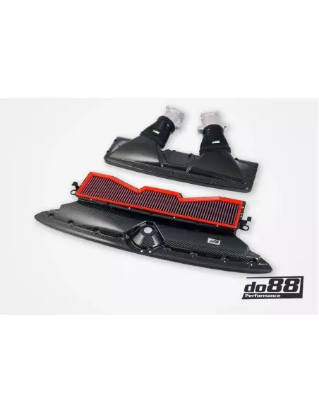Audi RS6 4,0TFSi V8 C8 DO88 Insugssystem kolfiber med BMC sportluftfilter med Air Straighteners för TTE turbo (Ø60mm)