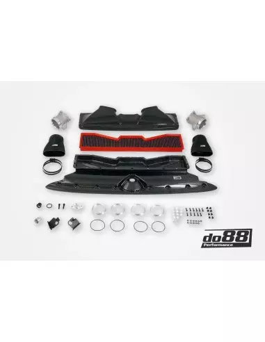 Audi RS6 4,0TFSi V8 C8 DO88 Insugssystem kolfiber med BMC sportluftfilter med Air Straighteners för TTE turbo (Ø60mm)