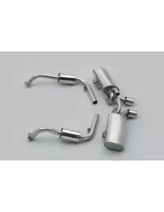 Porsche 987 Boxster 3,4 S Milltek Sport Cat-Back system utan bakre katalysatorer 2x chrome Special utblås