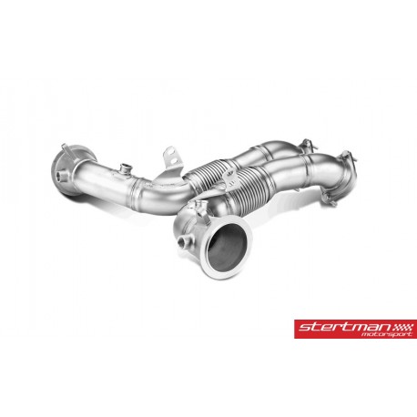 BMW X5M / X6M Akrapovic downpipes i rostfritt